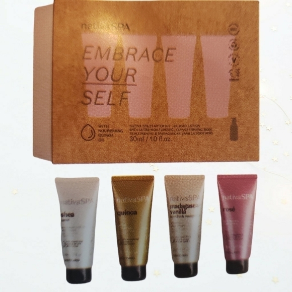 Nativa Spa Starter Kit NIB 4 Body Lotions Natural Vegan Cruelty Free - Picture 2 of 5
